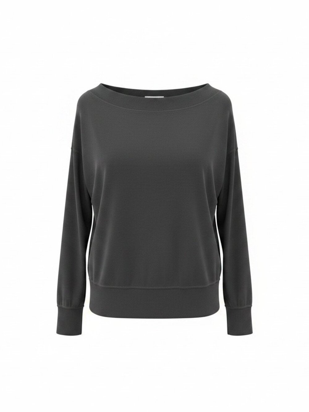Athleta Womens Charcoal Gray Boat Neck Long Sleeve Pullover Top Size S